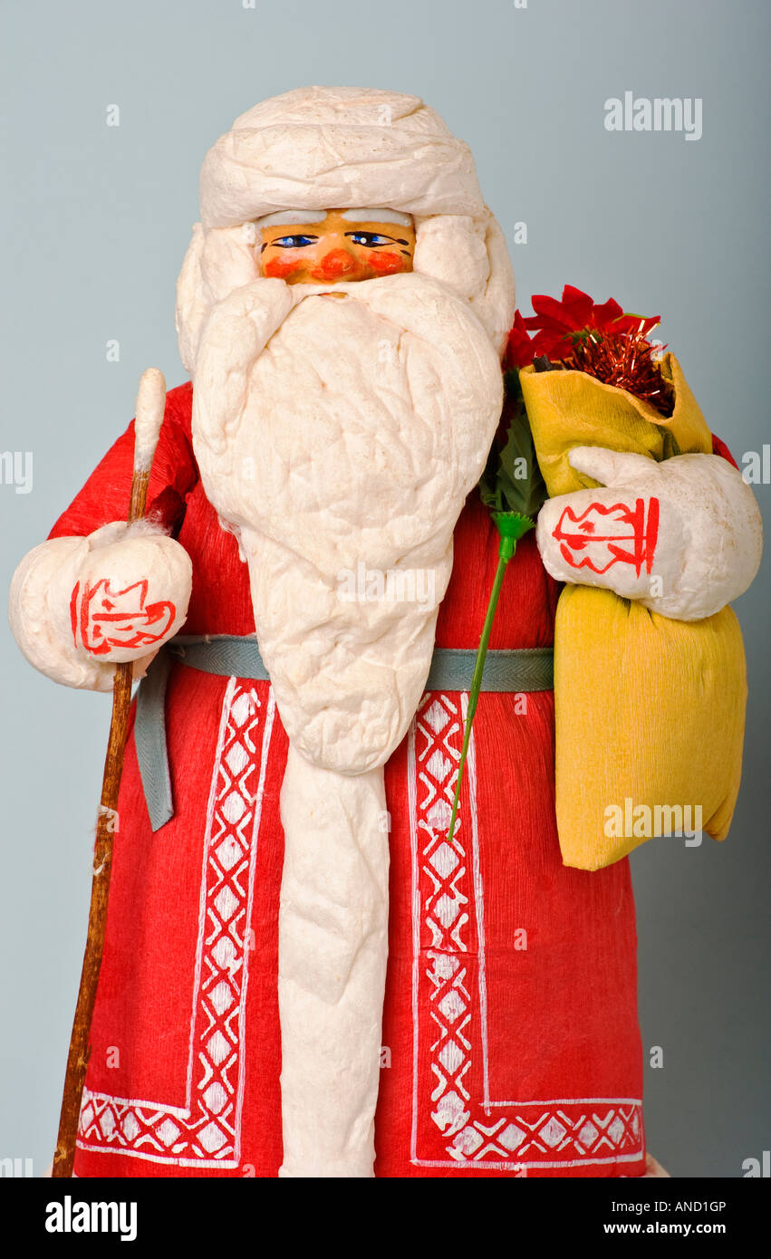 Traditional Russian Christmas decoration Grandfather Frost 1965 Stock