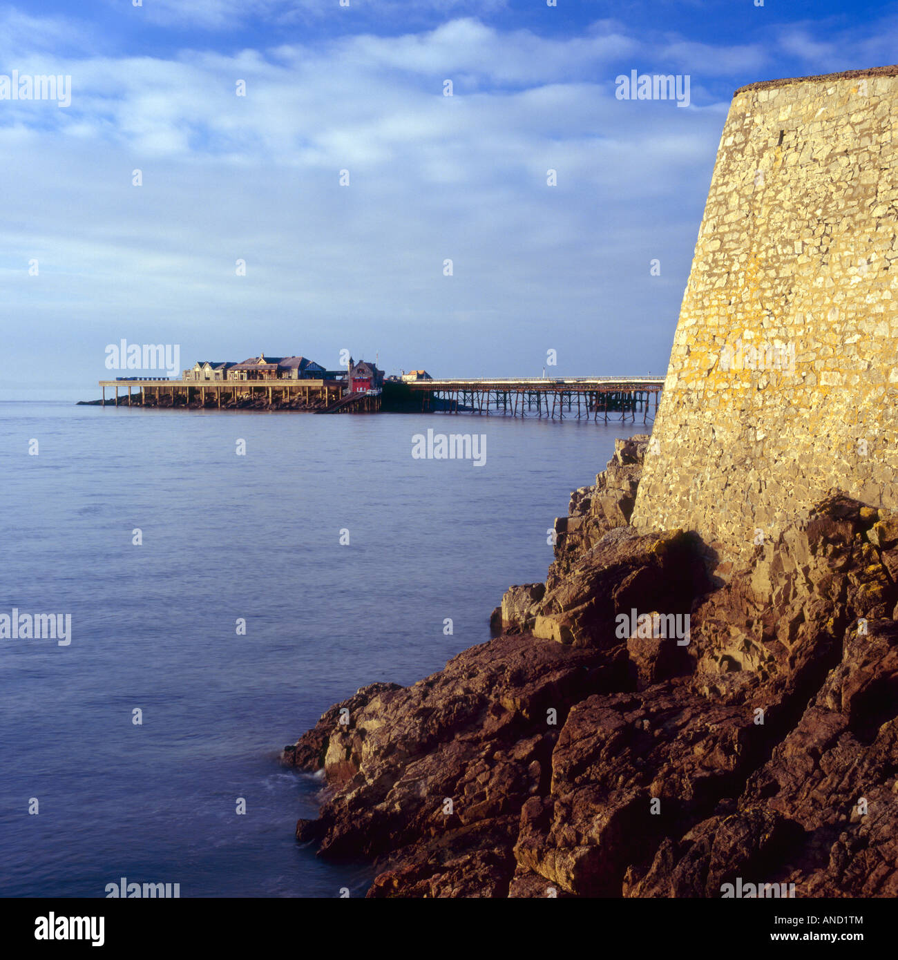 The Sea wall with Birnbeck Pier beyond, "Anchor Head", Westonsuper