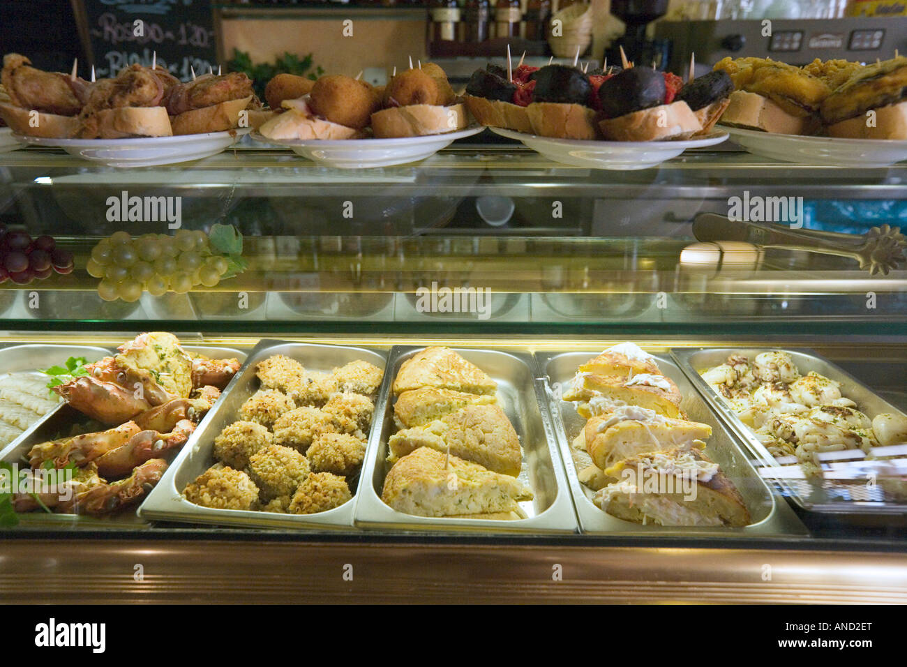 Tapas Bar in Old Town, Benidorm, Costa Blanca, Spain Stock Photo