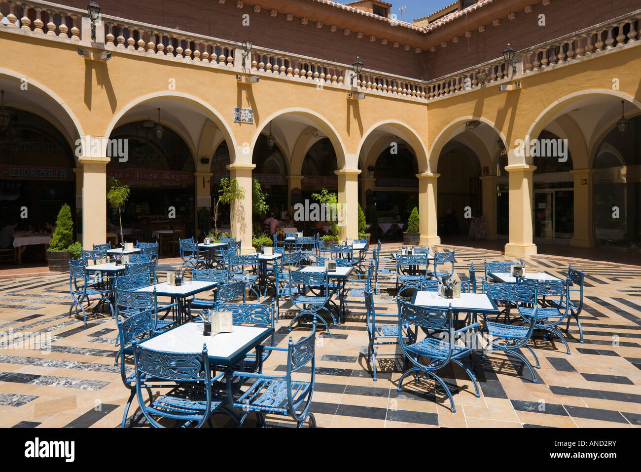 Plaza Mayor in Old Town, Benidorm, Costa Blanca, Spain Stock Photo