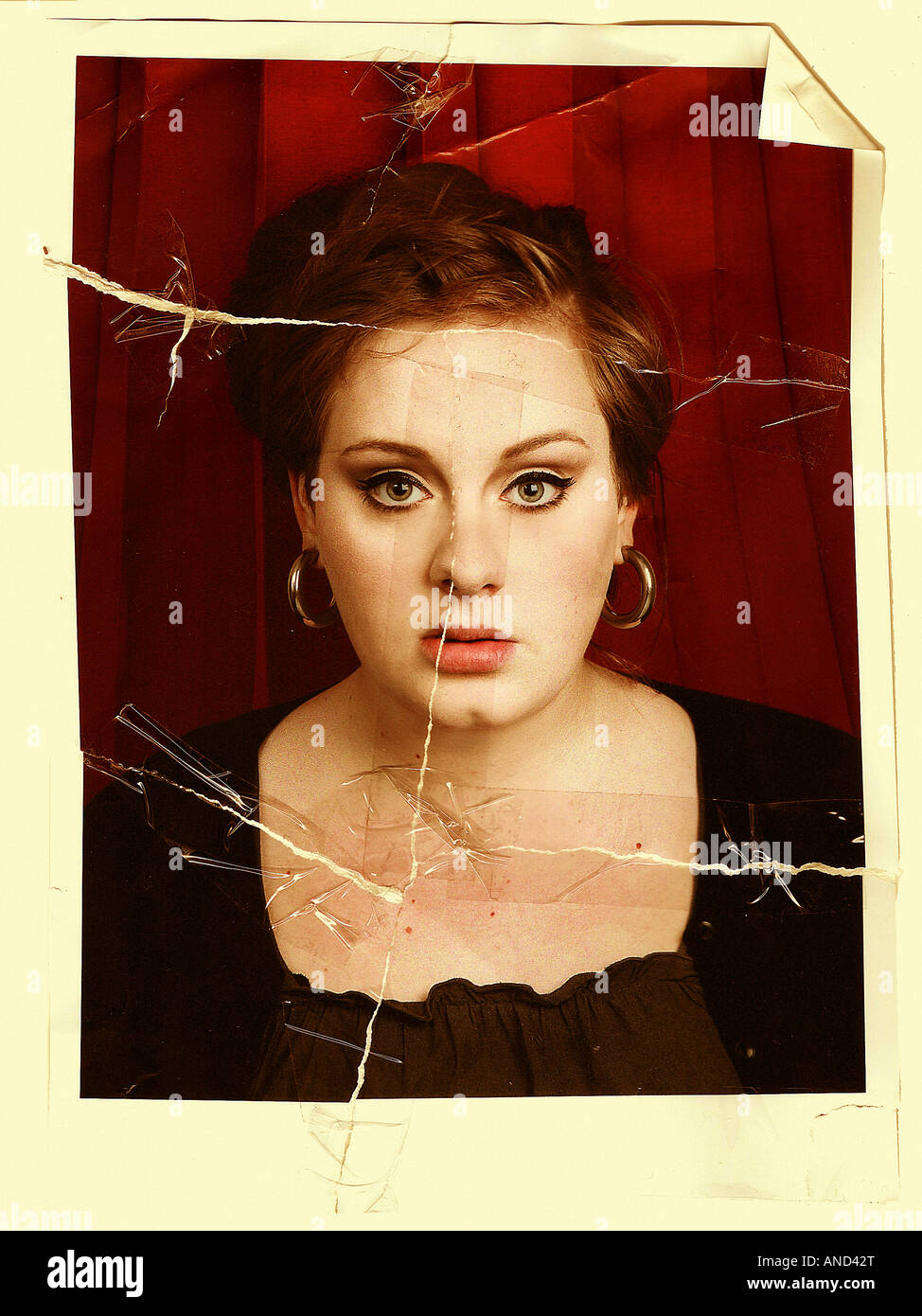 Adele Adkins Singer Songwriter photo booth portrait Stock Photo