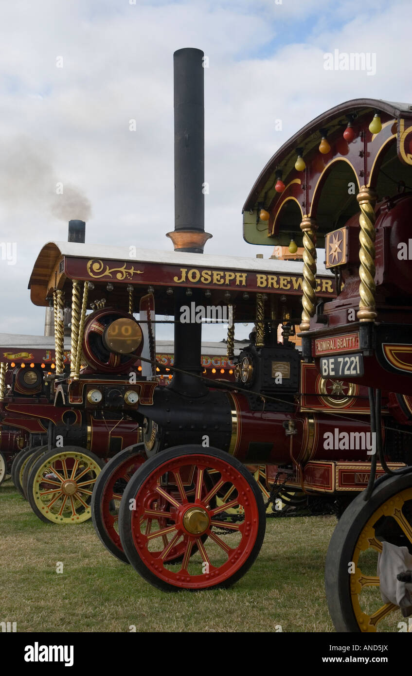 Wheel of a Charles Burrell showmans steam engine Great Dorset Steam