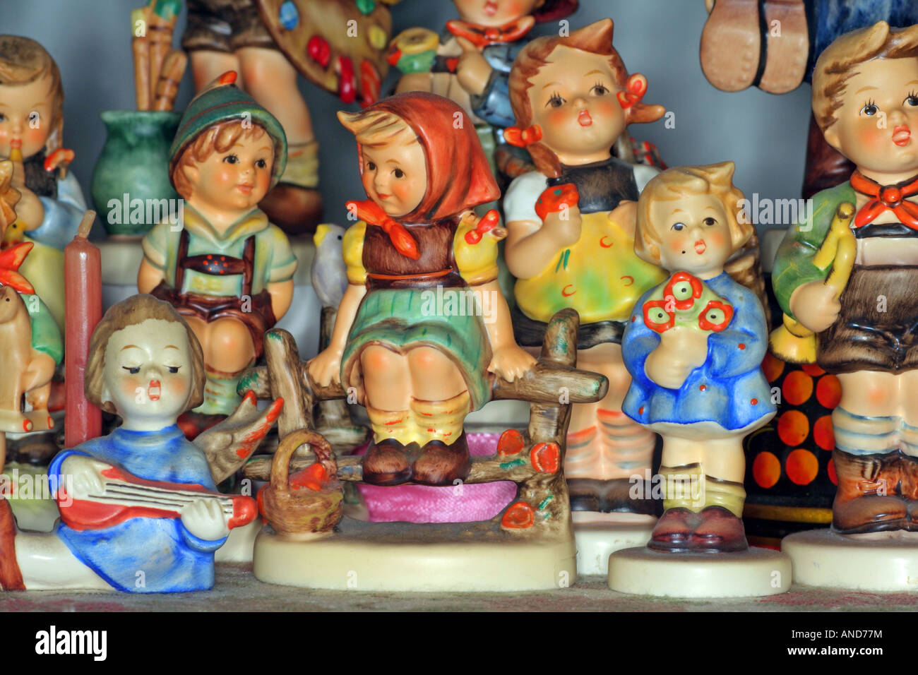 A collection of Goebel Hummel figurines Germany Europe Photo - Alamy