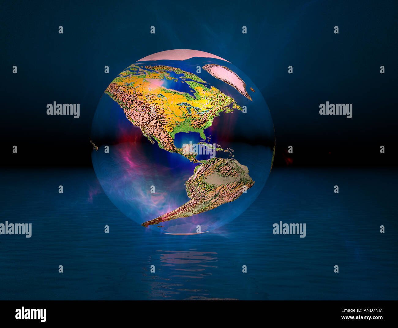 Globe featuring the Western Hemisphere Stock Photo - Alamy