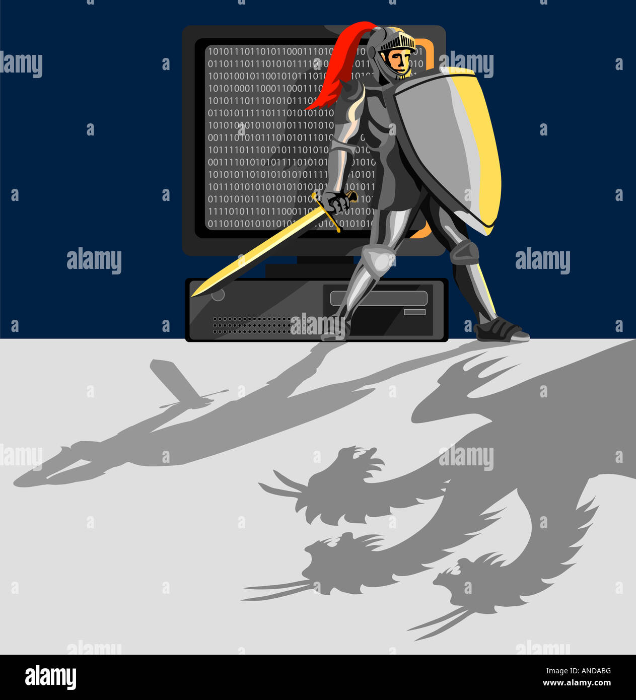 Desktop computer shield hi-res stock photography and images - Alamy