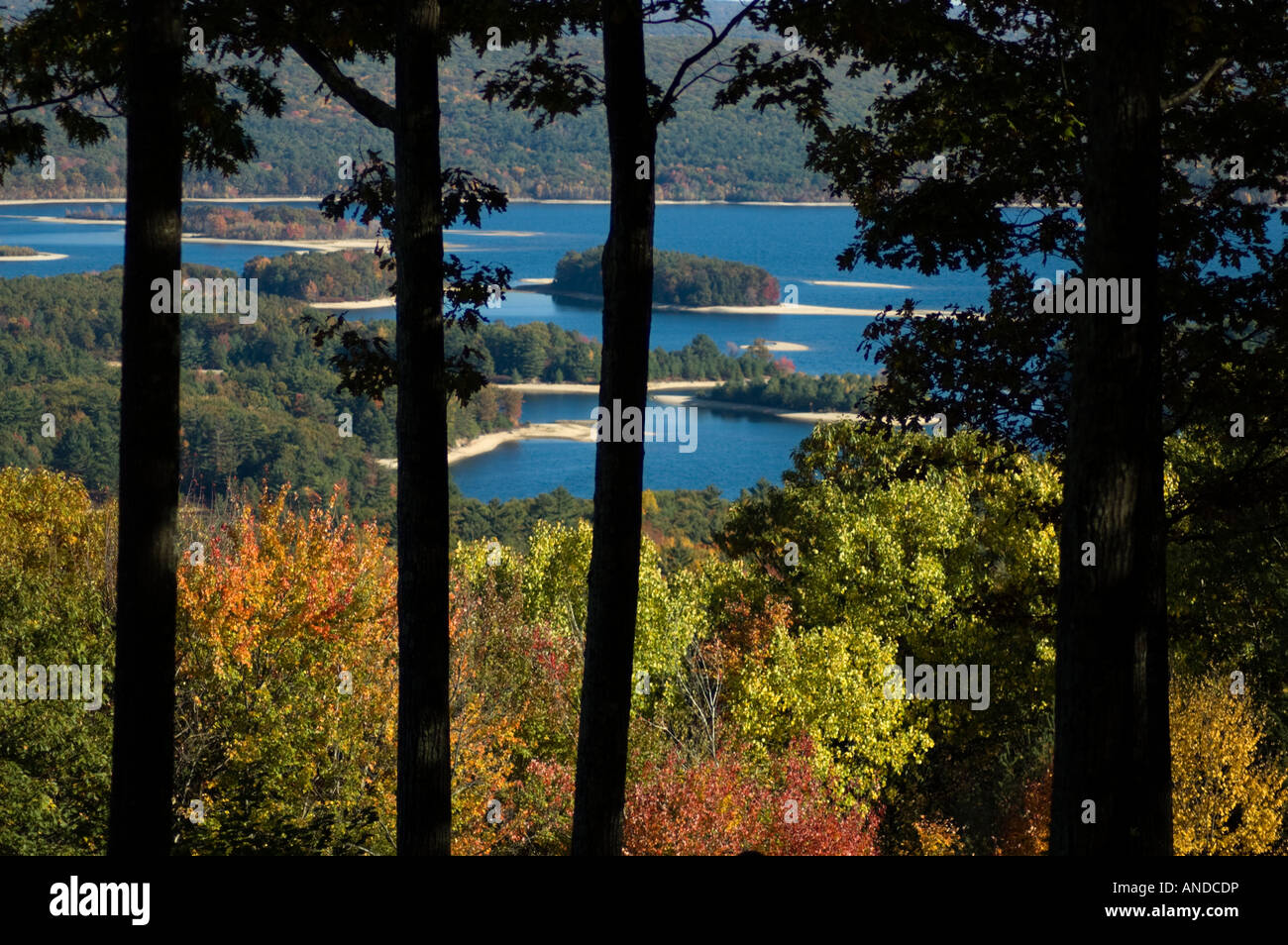 View of the Quabbin Reservoir, New Salem, Massachusetts, USA Stock Photo