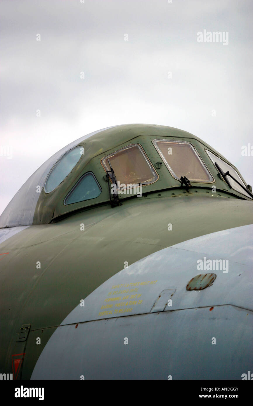cockpit of the AVROE Vulcan bomber, Newark Air Museum Stock Photo