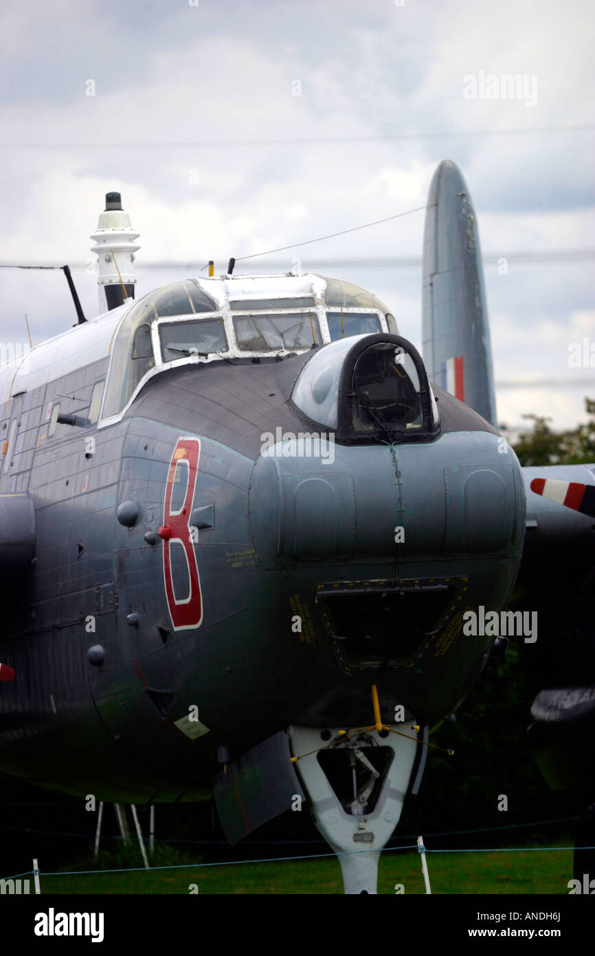 cockpit of the AVROE Shackleton Air sea search, Newark Air Museum Stock Photo