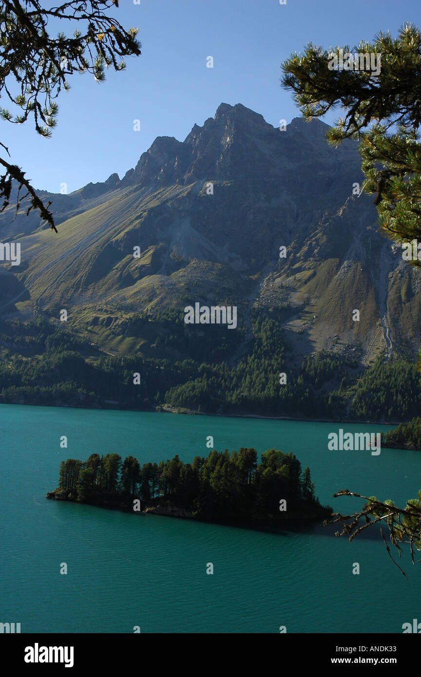 Lake of Sils in the Engadin Switzerland Stock Photo