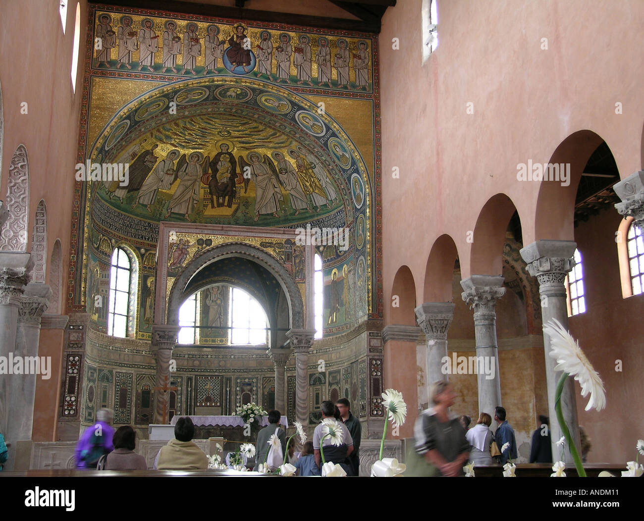 St Euphrasius Unesco world heritage site byzantine mosaic in the church Stock Photo