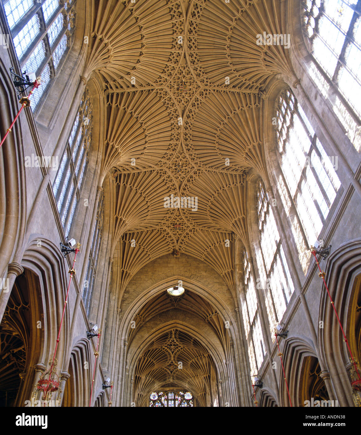 The ceiling of the Bath Abbey in Bath England Stock Photo - Alamy
