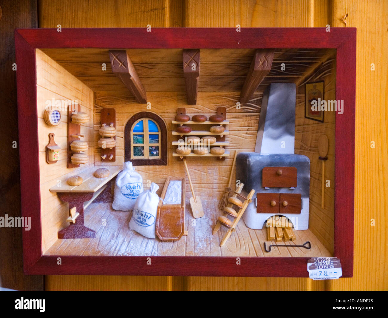 Souvenirs shop Garmisch bavaria bayern german germany Alps alpen travel  Alpenstrasse Alps road medieval middle ages frame miniat Stock Photo - Alamy