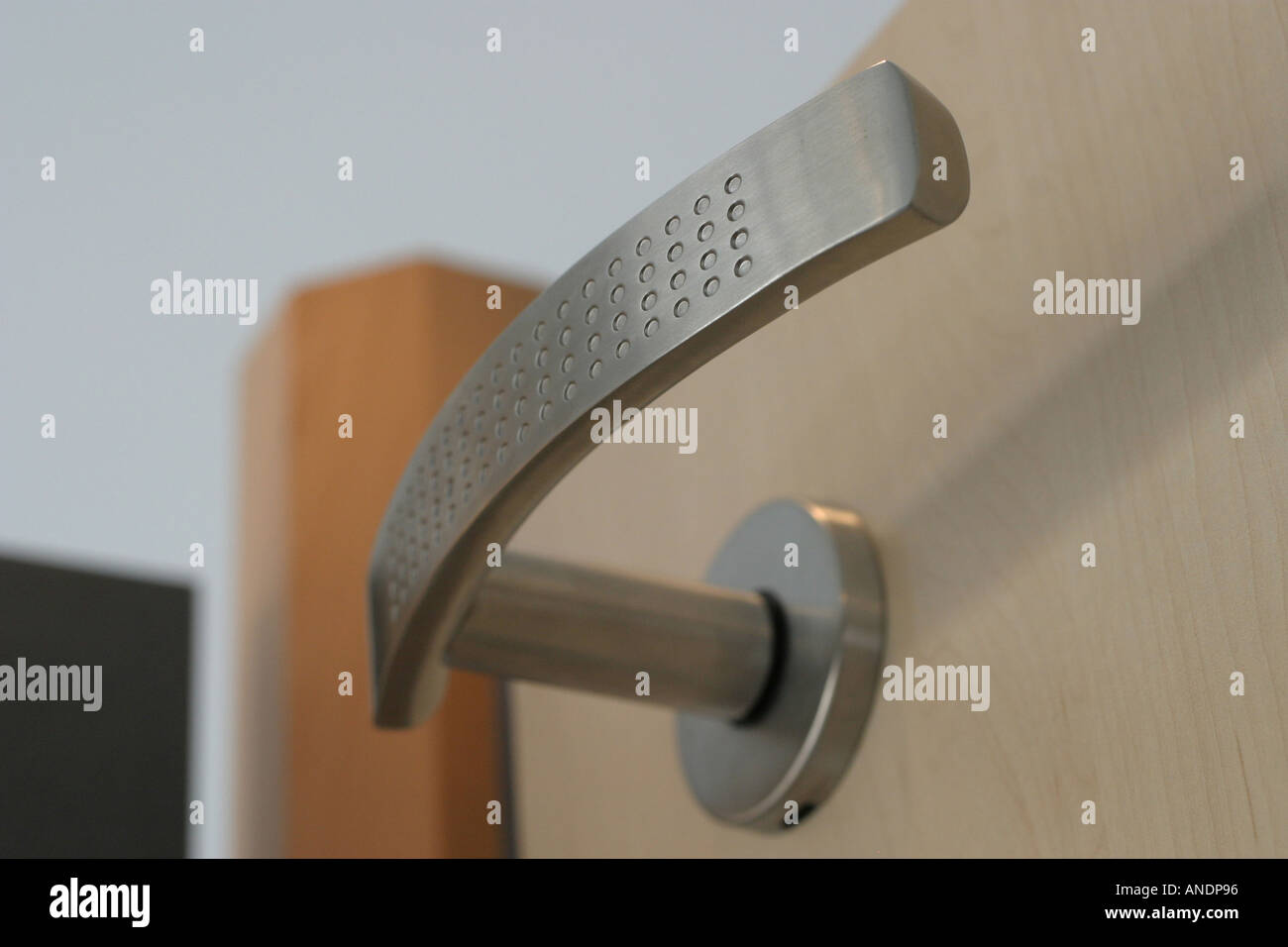 Metal cupboard handle Stock Photo Alamy