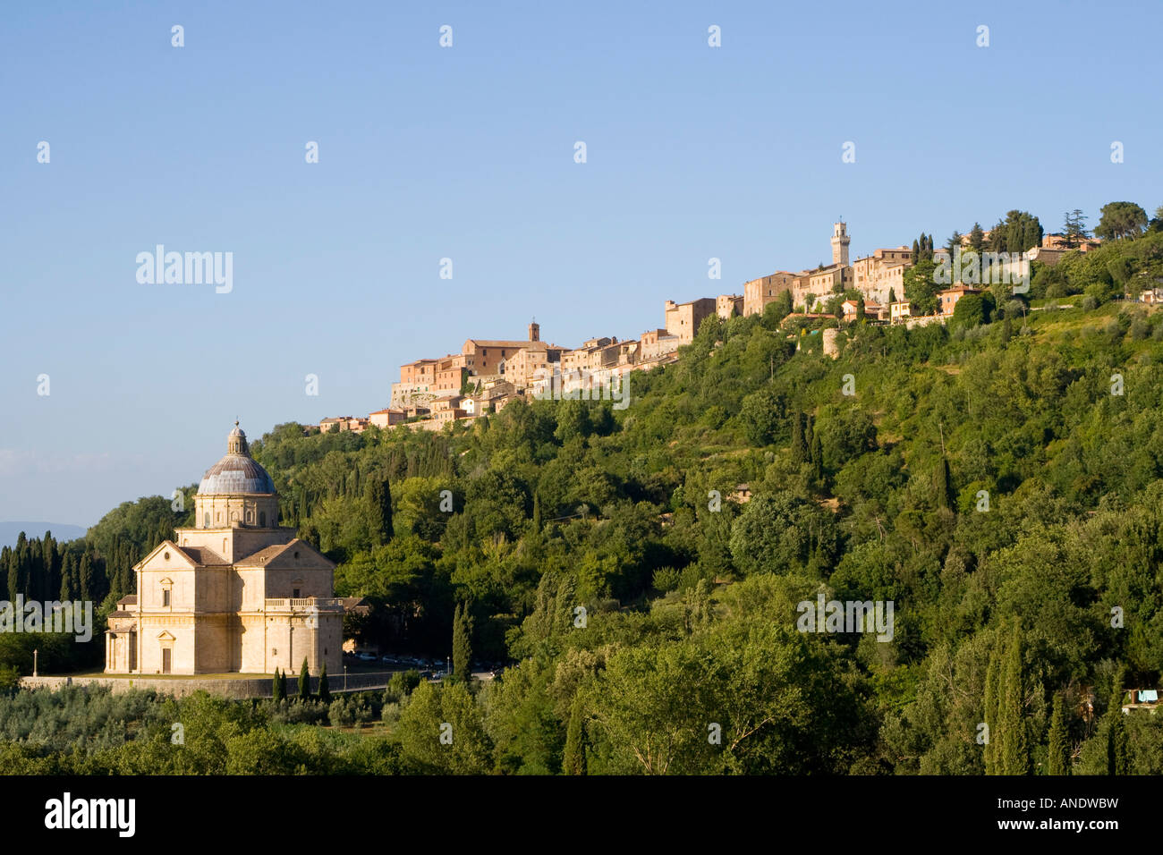 Tempio di San Biagio below Montepulciano Tuscany Italy Stock Photo - Alamy