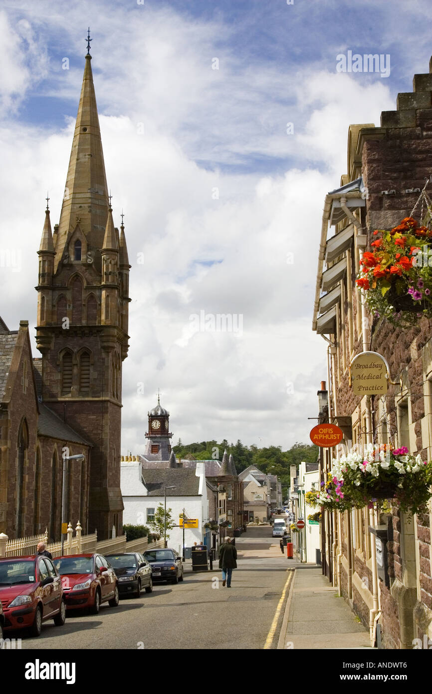 Stornoway high street Outer Hebrides United Kingdom Stock Photo