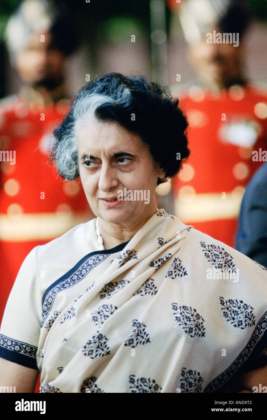 Indian Prime Minister Indira Ghandi India Stock Photo