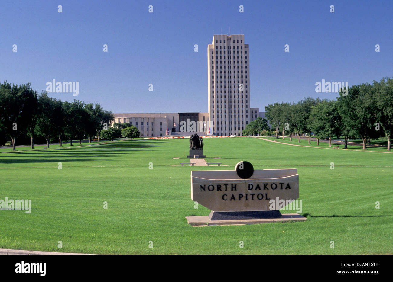 State Capitol Building Bismarck North Dakota Stock Photo