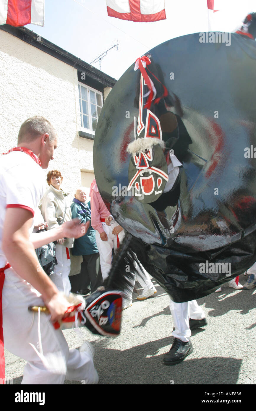 Padstow Obby Oss, May Day, Cornwall UK Stock Photo