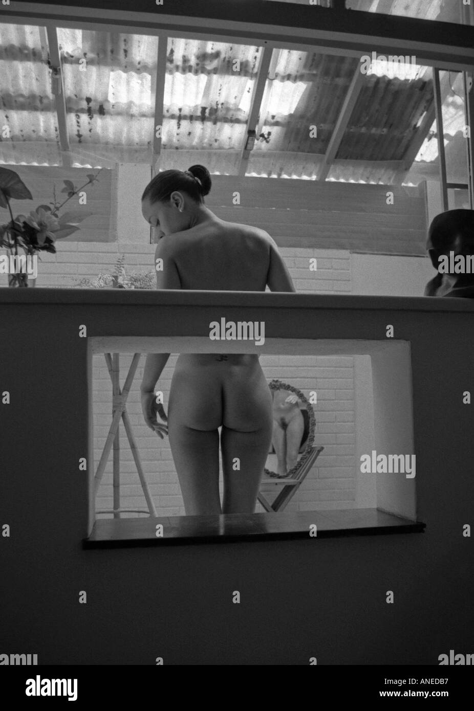 pure nudism voyeur Artistic female nude with mirror reflection Rio de Janeiro Brazil Brasil  South Latin America Stock Photo - Alamy