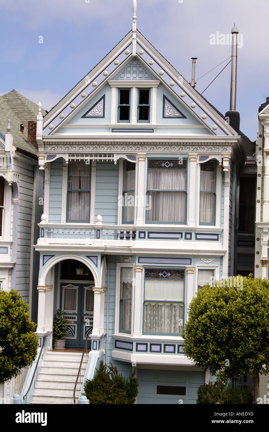One of the Famous Painted Ladies Victorian Houses, San Francisco