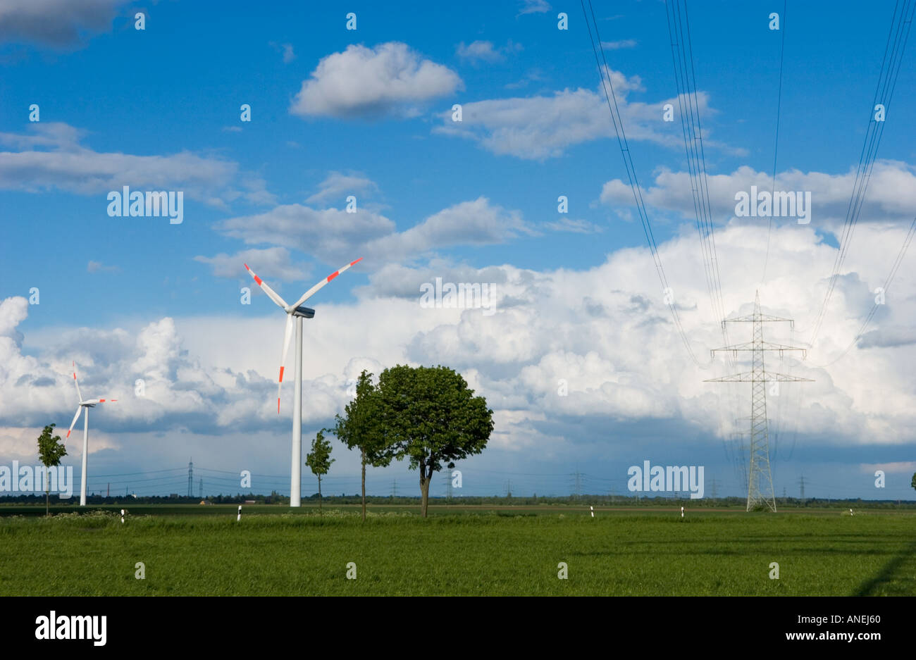 Wind Power Generation Stock Photo Alamy