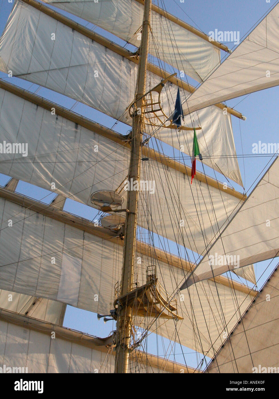 Five masted sailing ship Royal Clipper Stock Photo