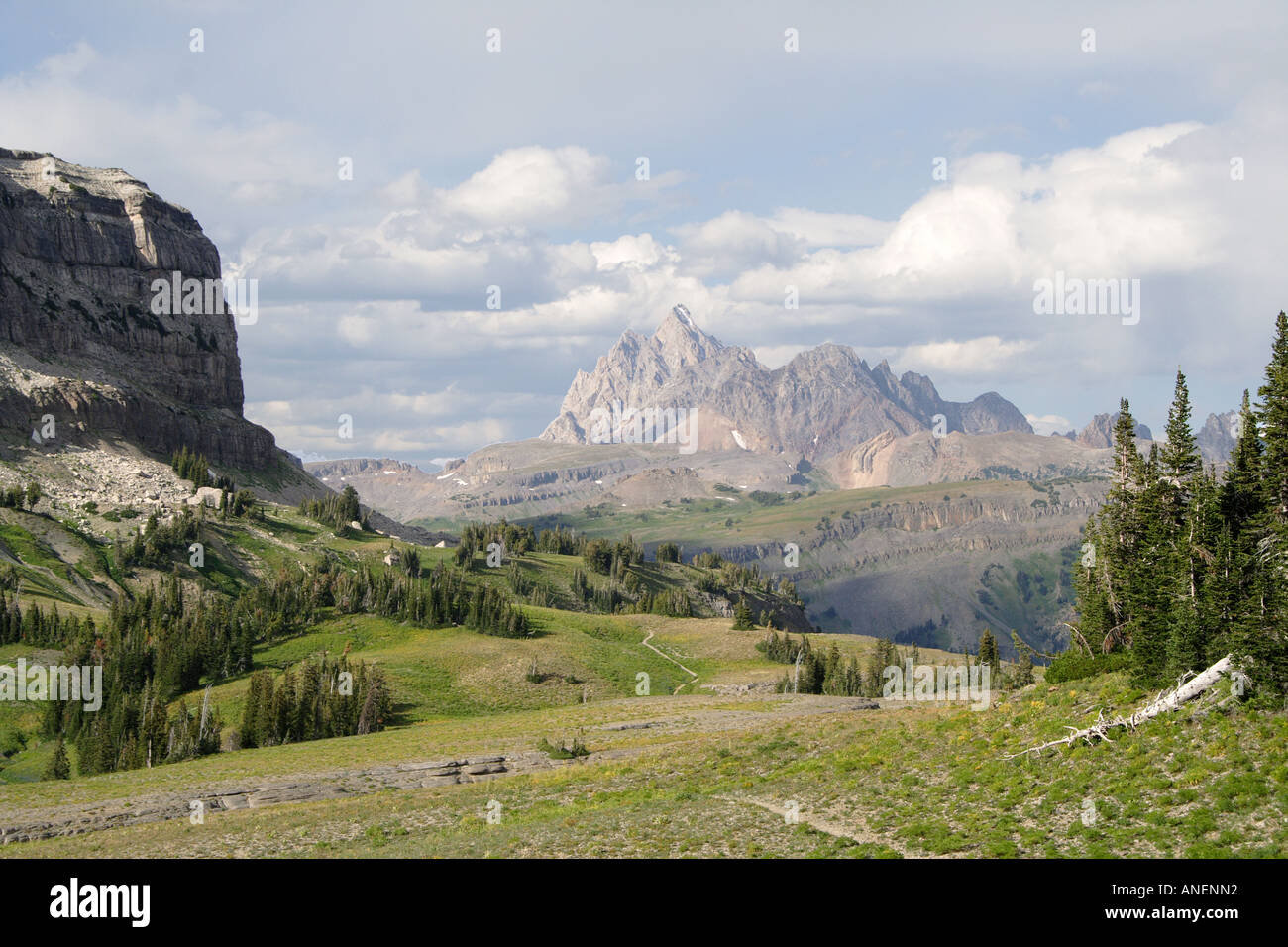 Mountain Scenery, Grand Tetons National Park, Wyoming, USA Stock Photo