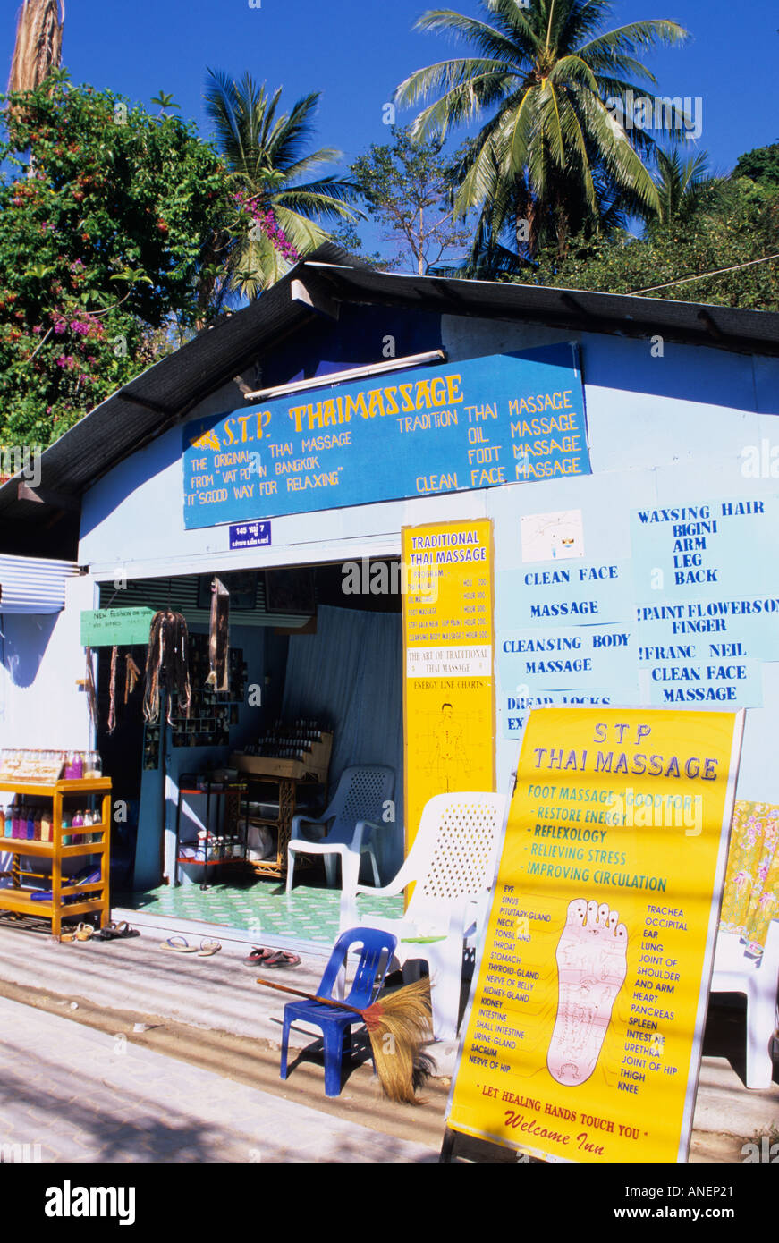 Thai Massage/Beauty Parlour, Phi Phi island, Southern Thailand Stock