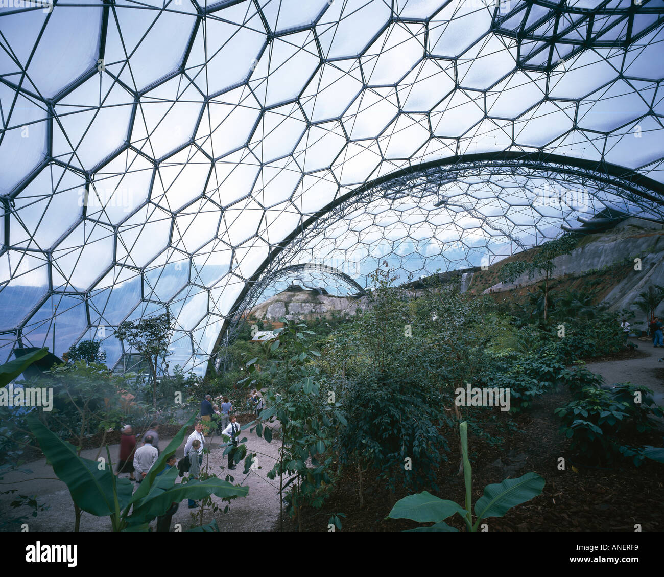 Eden Project, Bodelva, St Austell, Cornwall. Architect: Nicholas Grimshaw and Partners Stock Photo