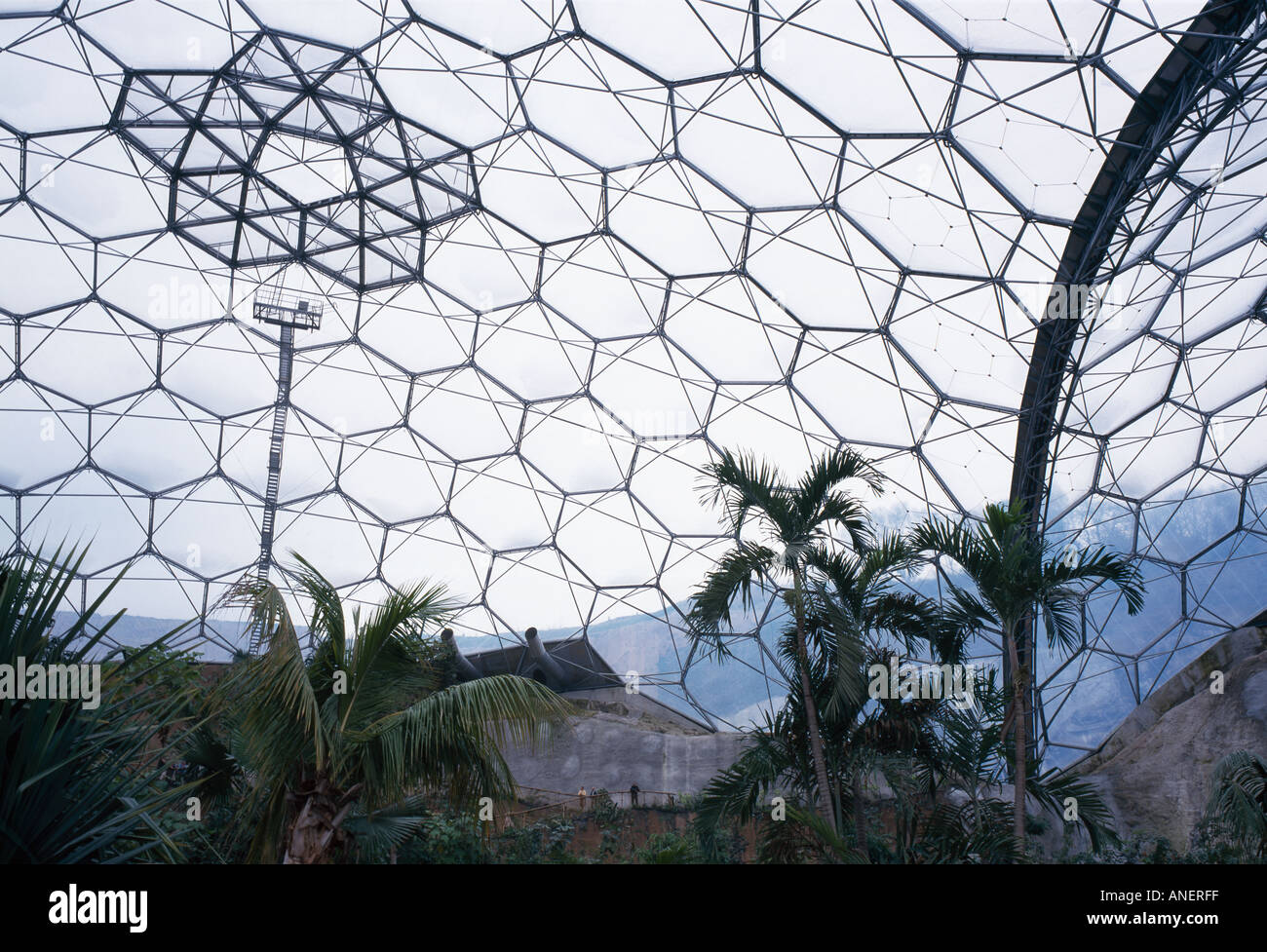 Eden Project, Bodelva, St Austell, Cornwall. Architect: Nicholas Grimshaw and Partners Stock Photo