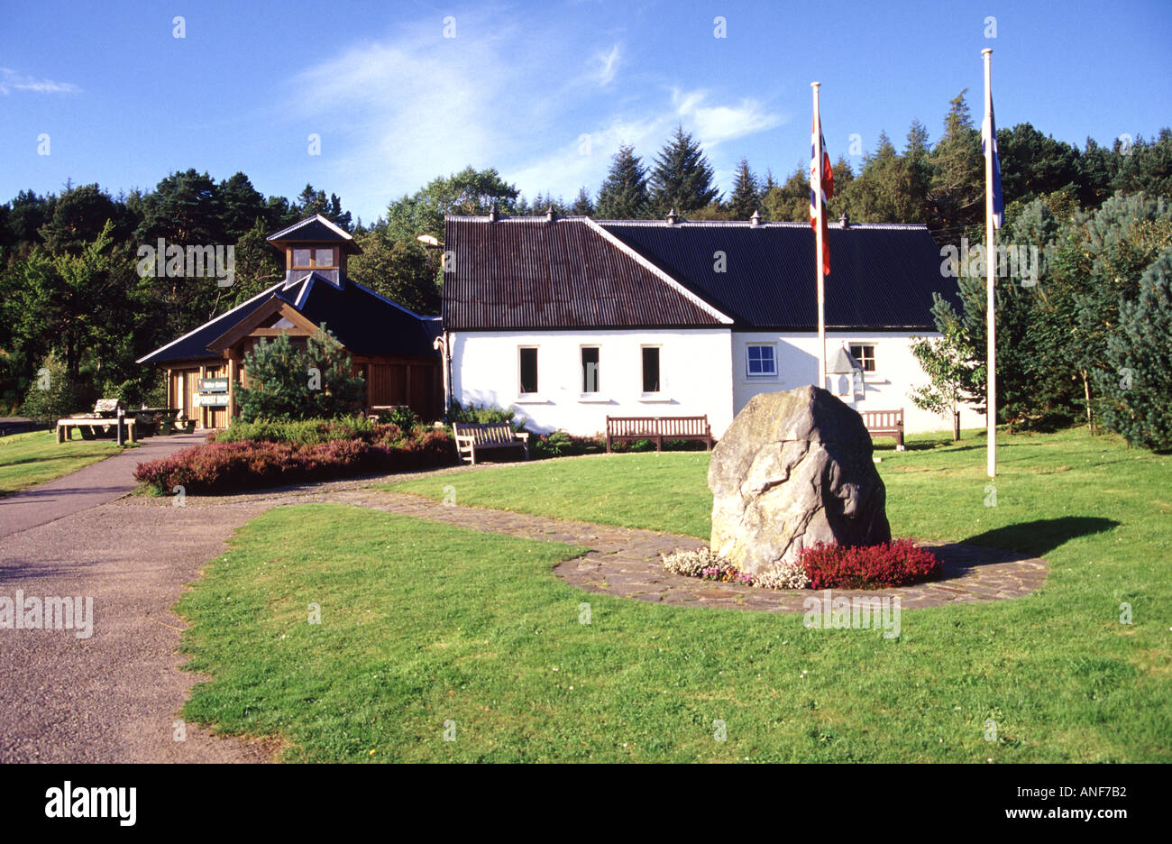 Glenmore Visitor Centre near Aviemore in Scotland with Norwegian war