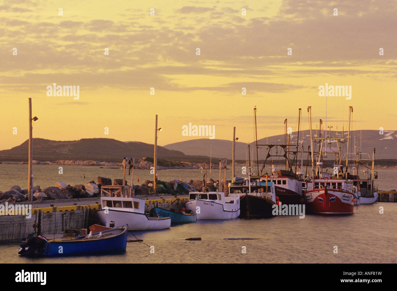 Fishing boats Cow Head, Newfoundland, Canada Stock Photo Alamy