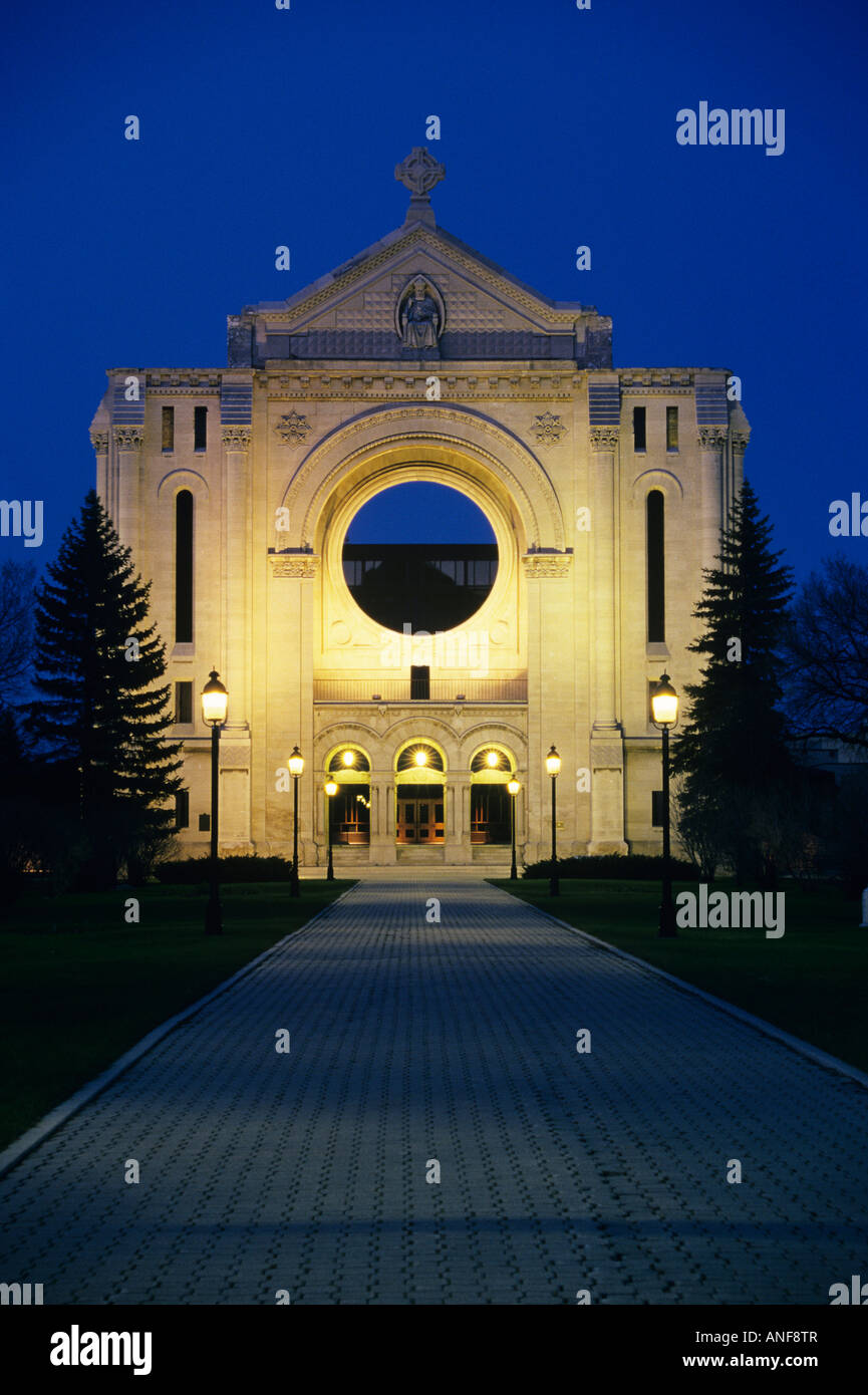 Saint Boniface Cathedral (basilica), Winnipeg, Manitoba, Canada Stock