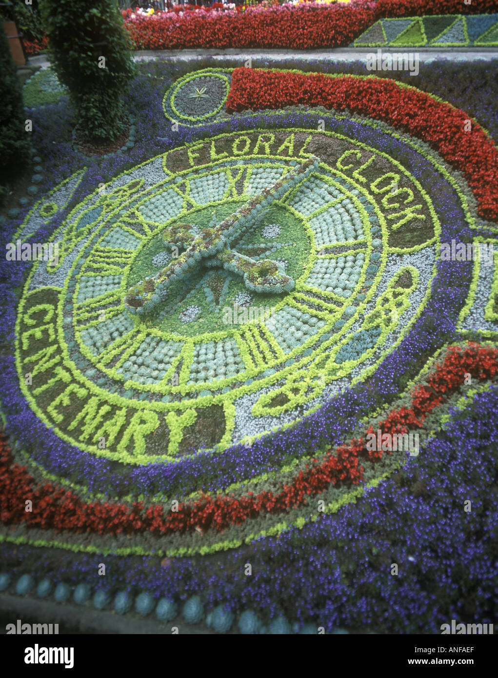 The Floral Clock Princes Street Gardens Edinburgh Scotland Stock Photo
