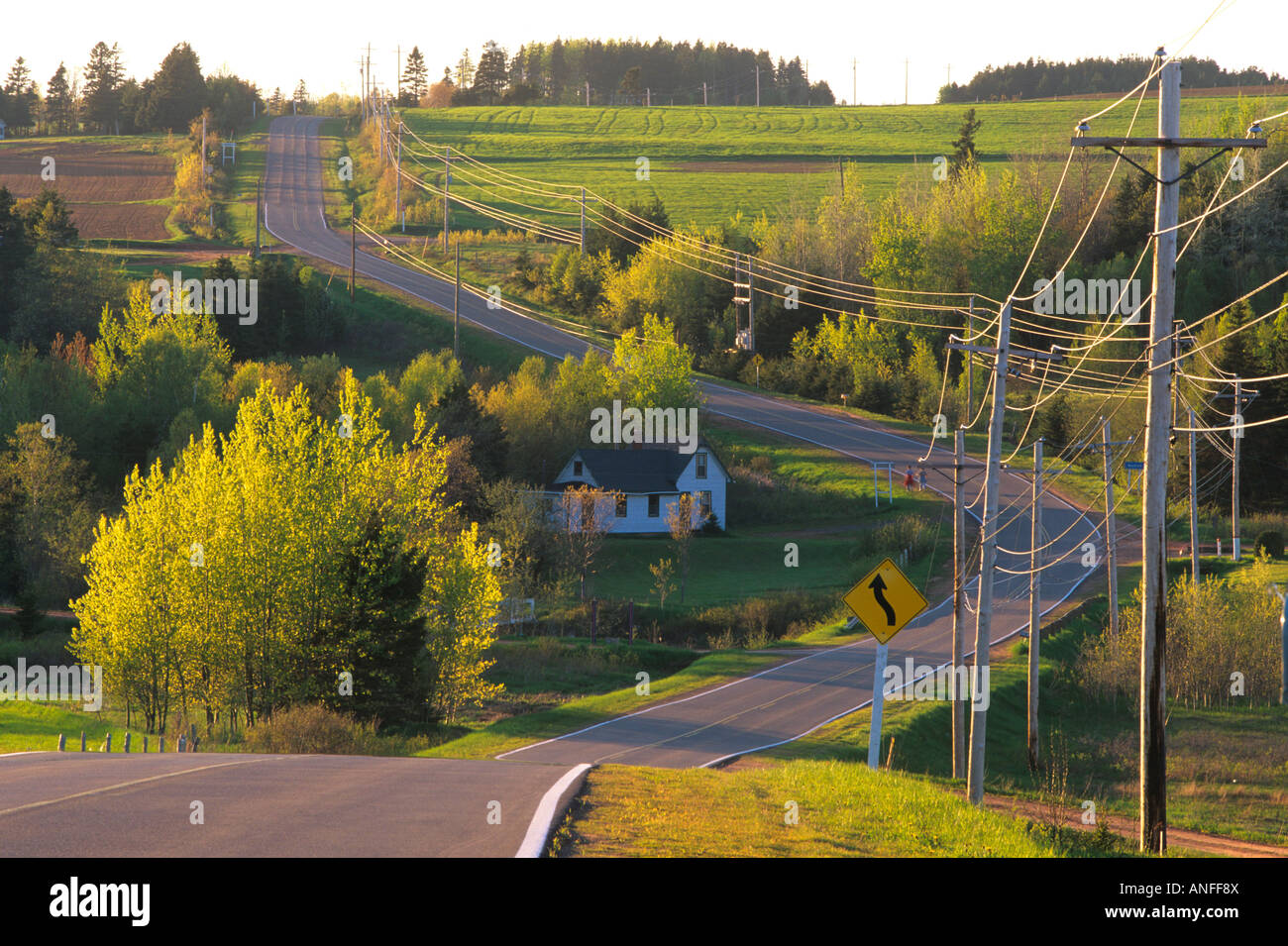 Highway, Mayfield, Prince Edward Island, Canada Stock Photo