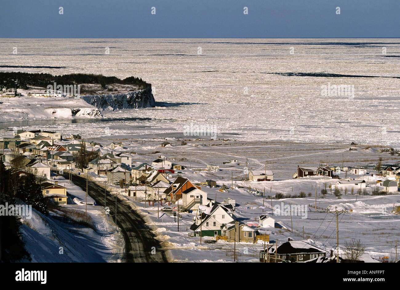 winter in the town of PetitCap, Quebec, Canada Stock Photo Alamy