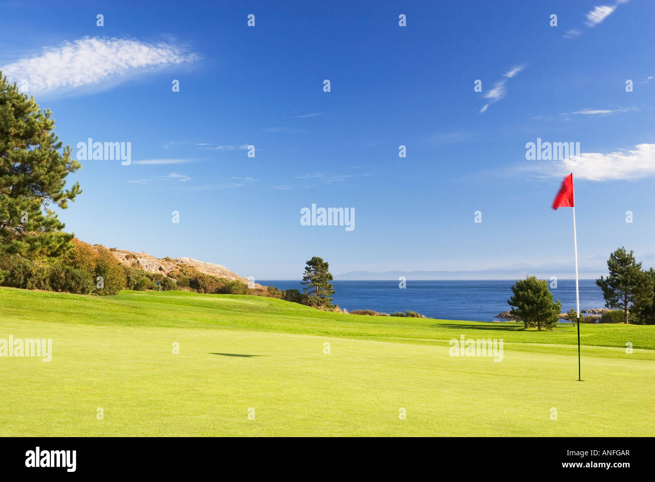 Putting green on victoria golf club, victoria, vancouver island