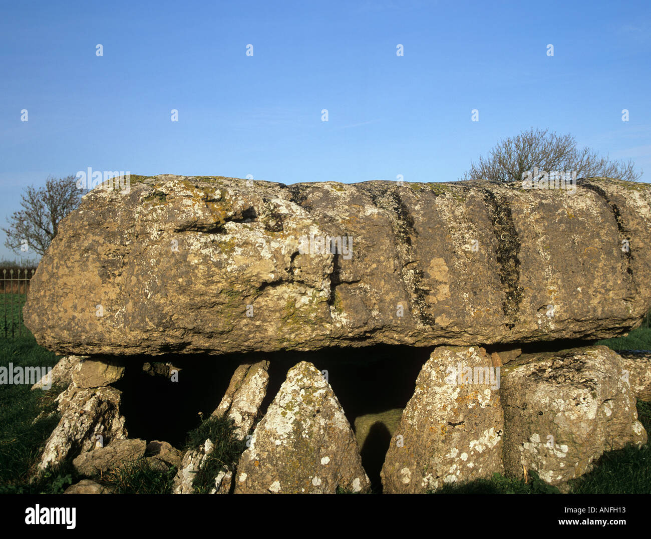 LLIGWY ISLE OF ANGLESEY NORTH WALES UK Burial chamber was erected towards the end of the Neolithic Age 2500 to 2000BC Stock Photo