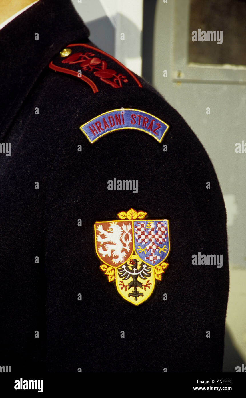 Epaulette of guard at Prague Castle Prazsky Hrad, Hradcany, Prague, Czech Republic Stock Photo