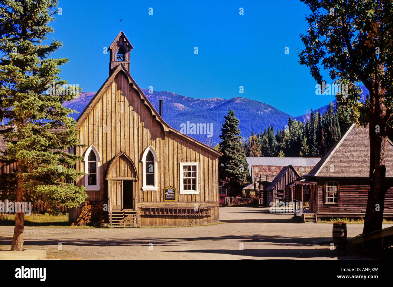 St. Saviors Church, Barkerville, British Columbia, Canada. Stock Photo