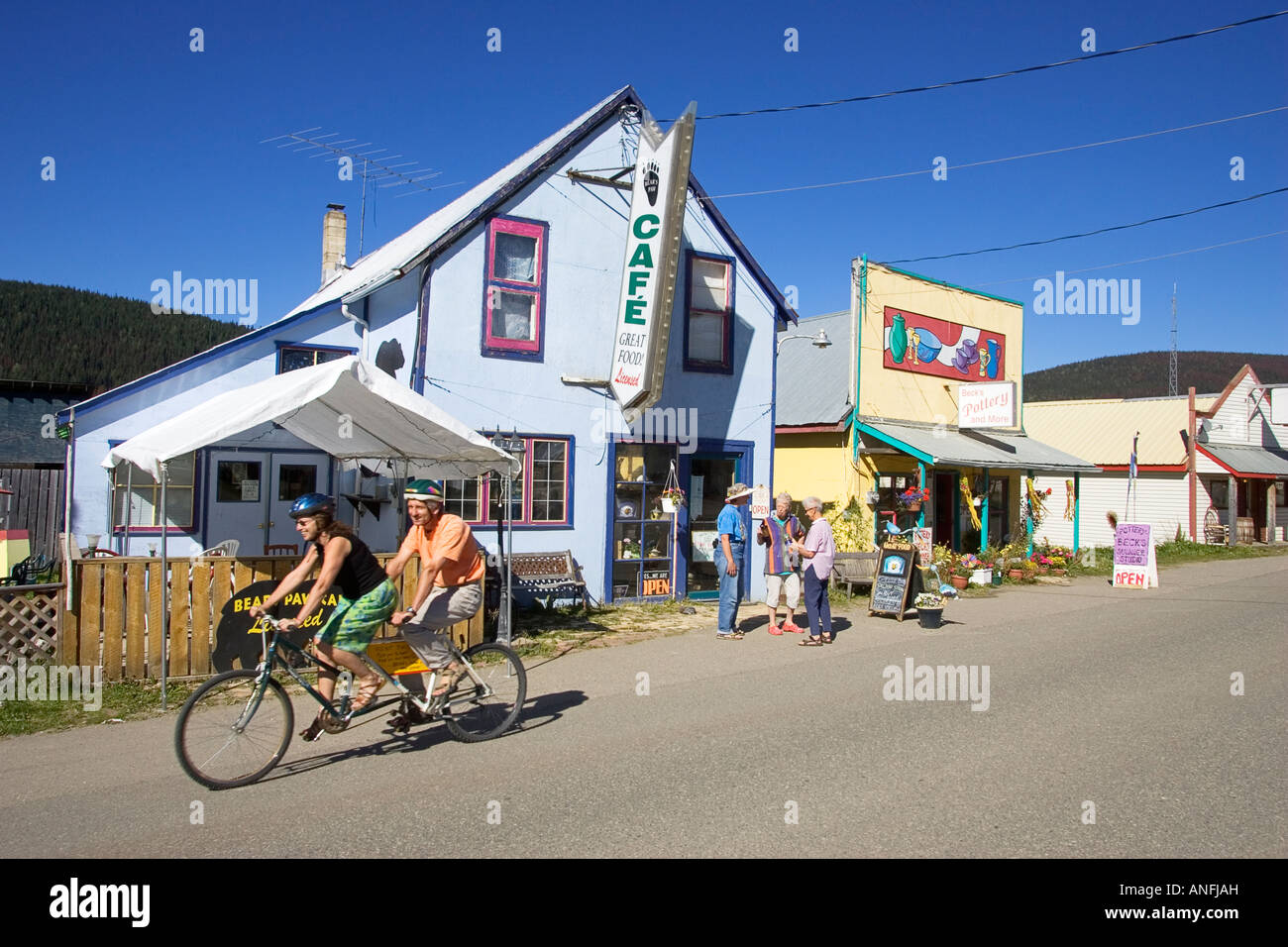 Main street in Wells, british columbia, canada Stock Photo Alamy