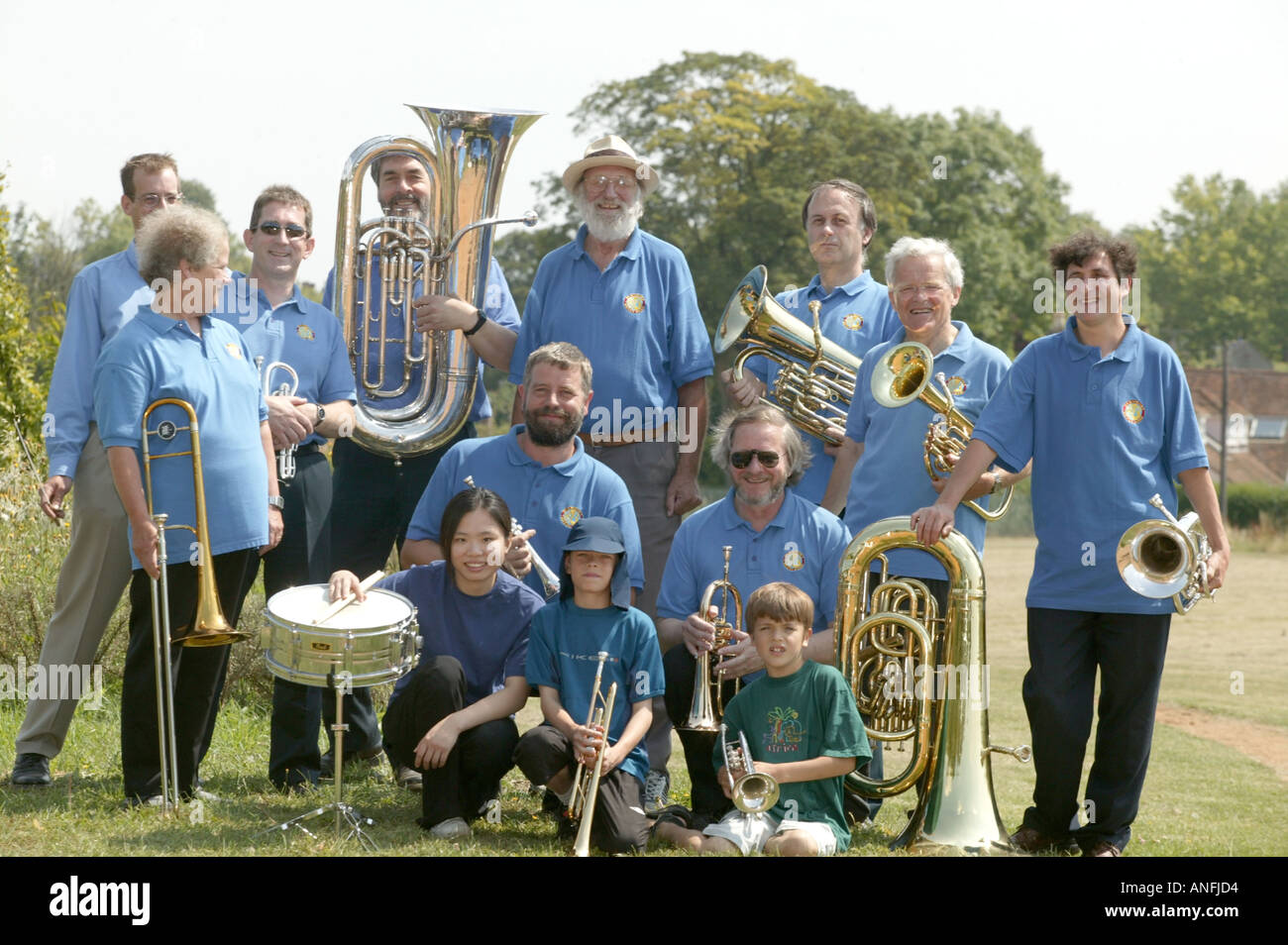 Village Brass Band Oxfordshire Stock Photo