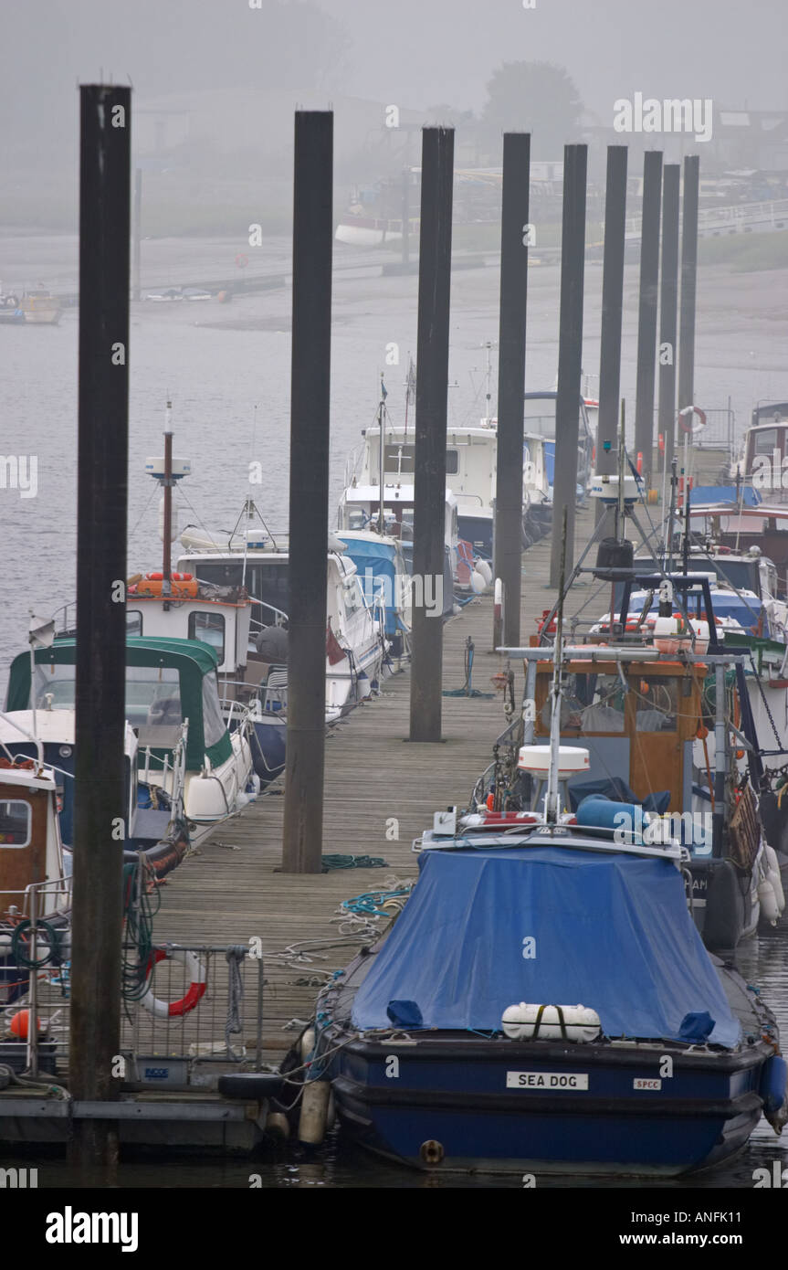 Jetty on the River Medway at Rochester Kent England Stock Photo