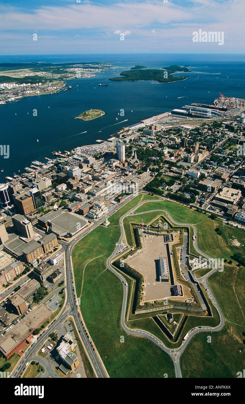 Aerial of citadel hill, Halifax, Nova scotia, Canada. Stock Photo