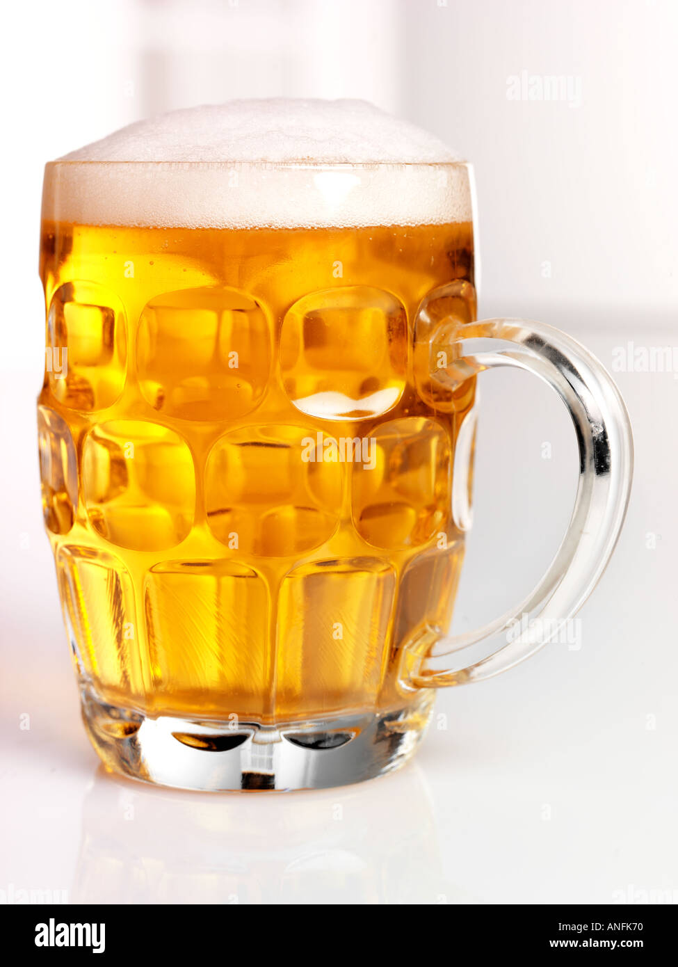 PINT OF LAGER BEER Stock Photo