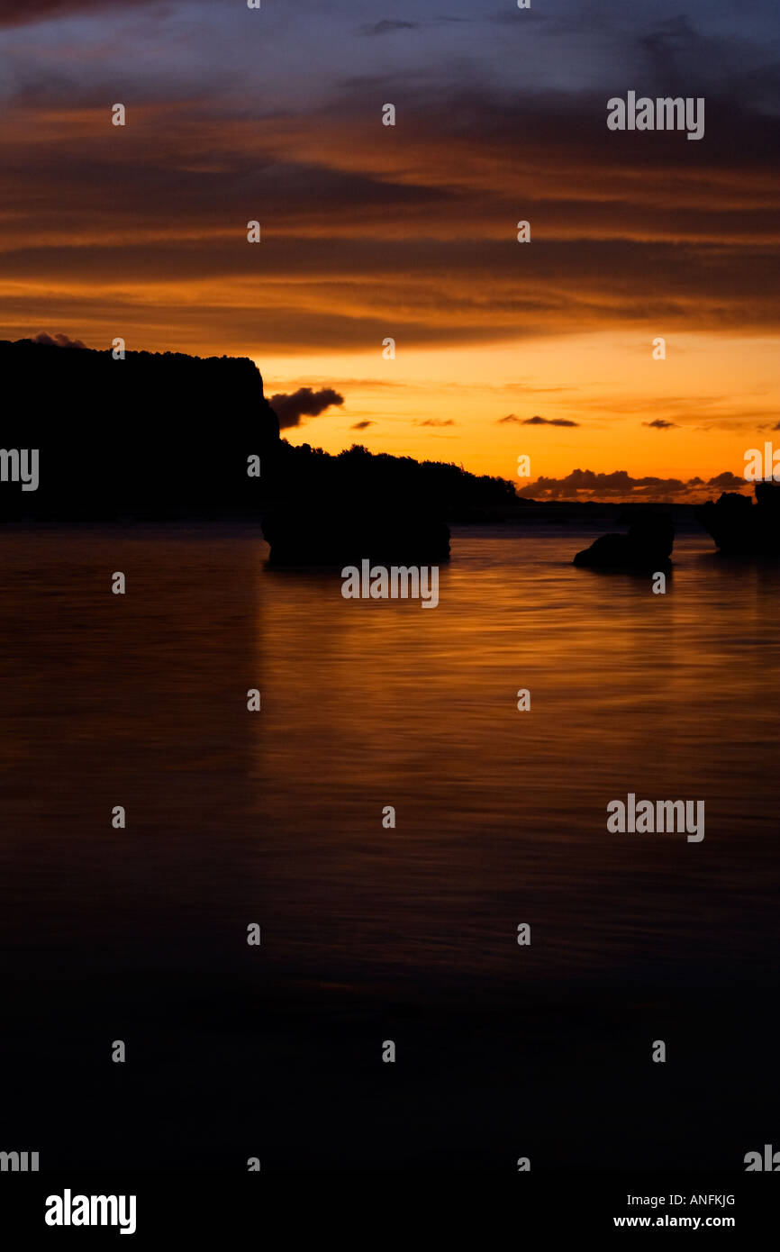 Senset over Tarague Beach, Guam Stock Photo - Alamy