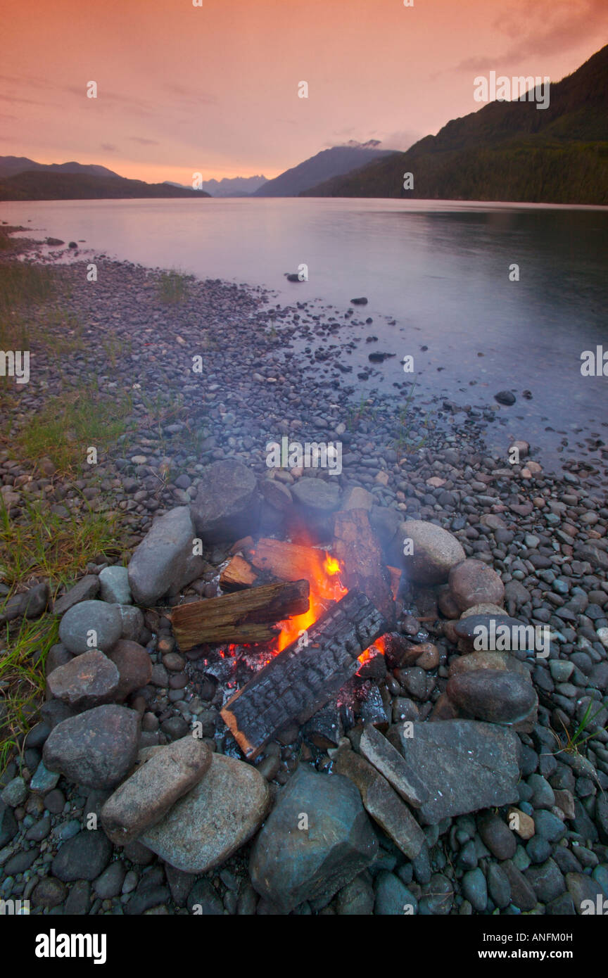 Camping on nimpkish lake on northern vancouver island hires stock