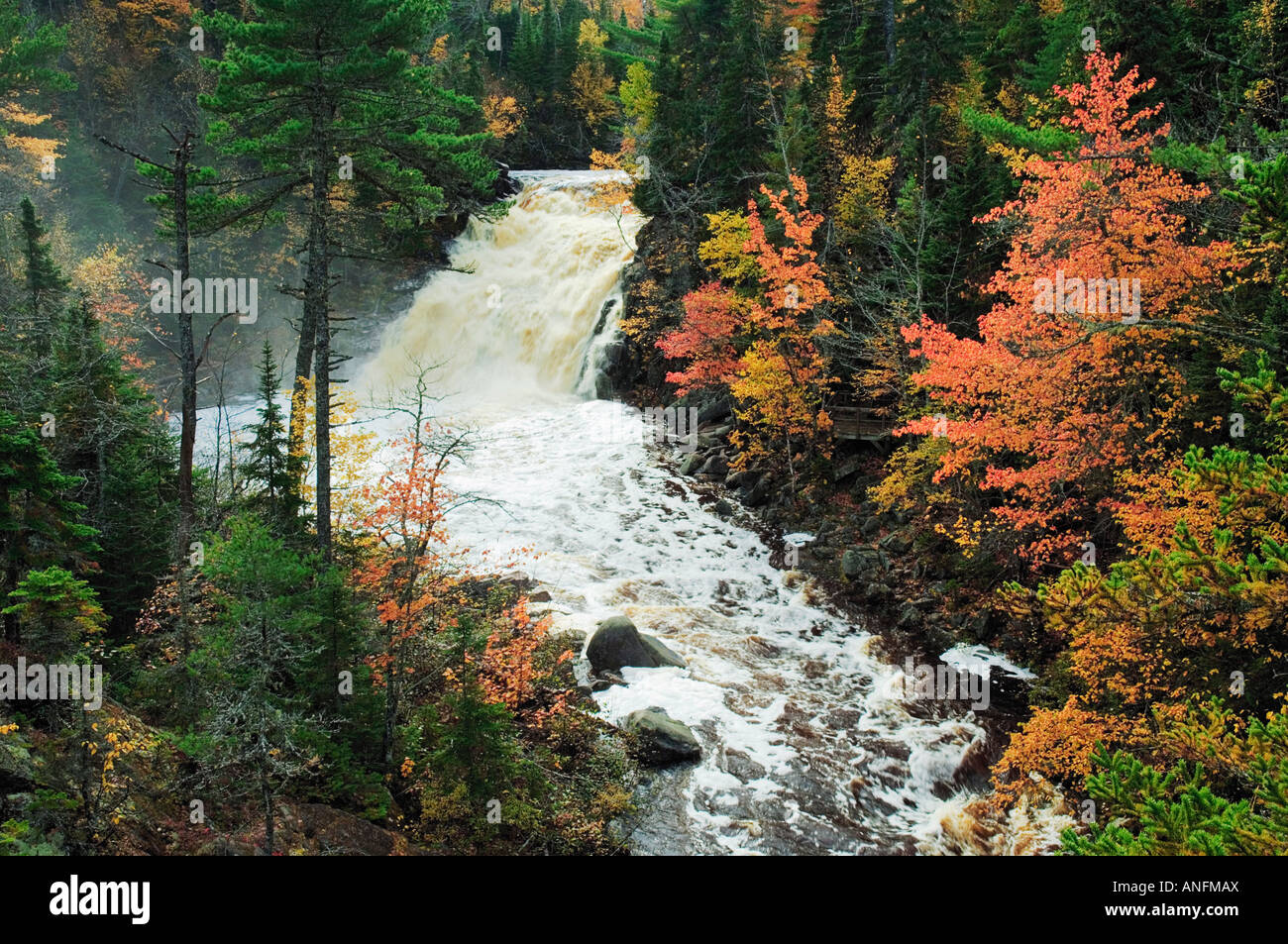 Mary Ann Falls And Autumn Foliage In Cape Breton Highlands National