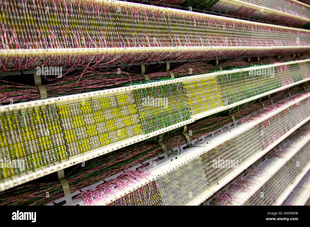 Telephone exchange centre Stock Photo Alamy