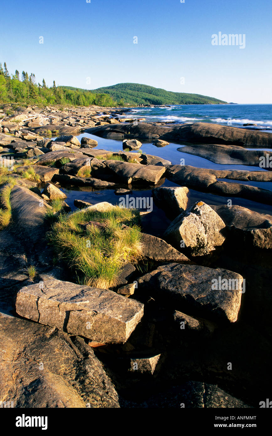 The shoreline at Neys Provincial Park, Lake Superior, Ontario, Canada